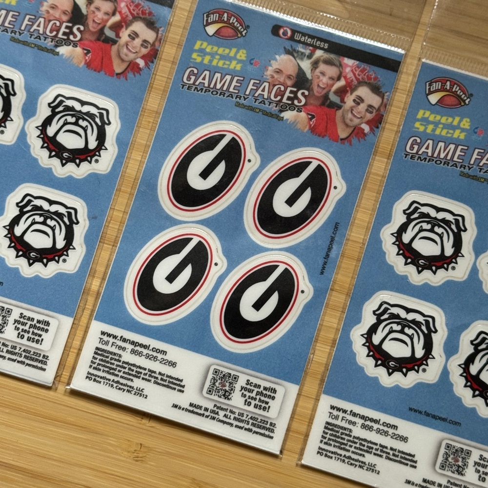 Game Faces Temporary Peel & Stick  - Black and Red